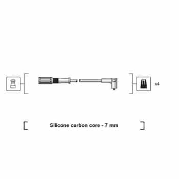 Juego de cables de bujía 941318111204 Magneti Marelli