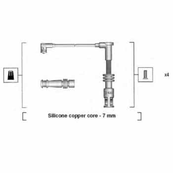 Juego de cables de bujía 941045380523 Magneti Marelli