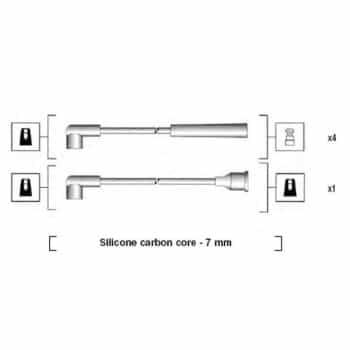Juego de cables de bujía 941325120904 Magneti Marelli