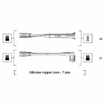 Juego de cables de bujía 941075180556 Magneti Marelli