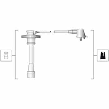 Juego de cables de bujía 941318111274 Magneti Marelli