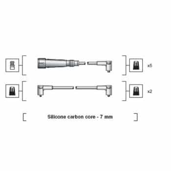 Juego de cables de bujía 941318111047 Magneti Marelli