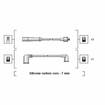 Juego de cables de bujía 941318111165 Magneti Marelli