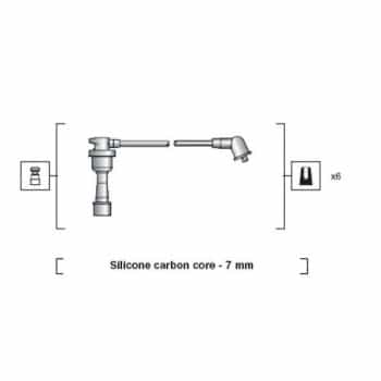 Juego de cables de bujía 941318111088 Magneti Marelli