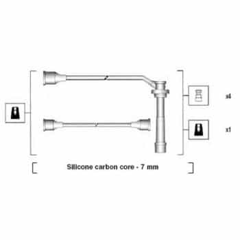 Juego de cables de bujía 941285080844 Magneti Marelli