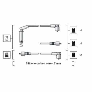 Juego de cables de bujía 941318111153 Magneti Marelli
