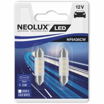 Neolux LED Retrofit 6000K - Festoon 36mm - 12V/0.5W - juego de 2 piezas
