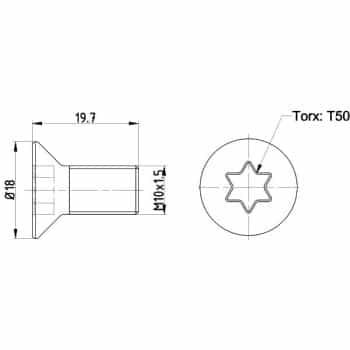 Tornillo, disco de freno