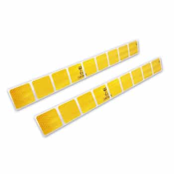 Rayas/Pegatinas Reflectantes - 50x5,5cm - Amarillo - Juego de 2