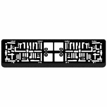 Portamatrículas de plástico 'Click' 52x11cm Carbon-Look