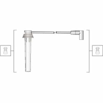 Juego de cables de bujía 941318111276 Magneti Marelli