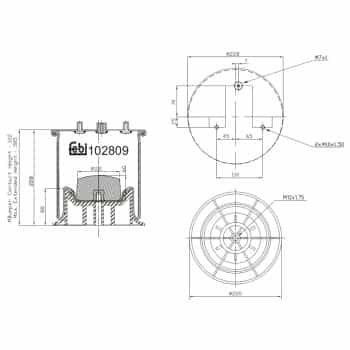 Soufflet à air, suspension pneumatique