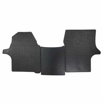 Alfombrillas de goma compatibles con Hyundai H350 2015- (3 piezas con puntos de montaje)