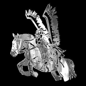 Pegatina de níquel 'Húsar polaco' - 70 x 80 mm