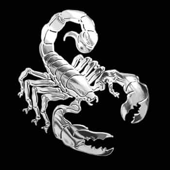 Pegatina de níquel 'Escorpio' - 55 x 61 mm