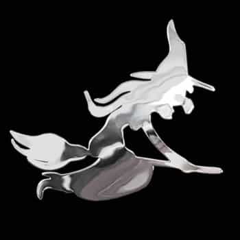 Pegatina de níquel 'Bruja' - 70 x 60 mm