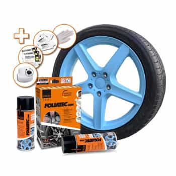 Set de película en aerosol Foliatec - azul claro brillante - 2 x 400 ml