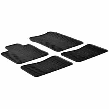 Alfombrillas de goma compatibles con Renault Twingo II a partir de 2007 (T-Design, 4 piezas)
