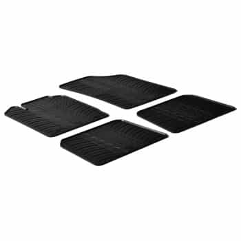 Alfombrillas de goma compatibles con Renault Clio II 1998-2005 (diseño T, 4 piezas)