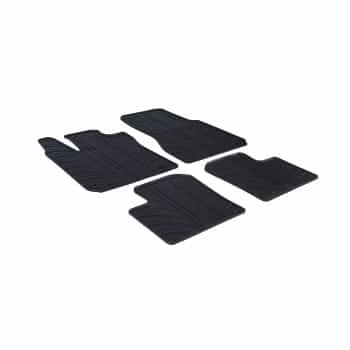 Alfombrillas de goma compatibles con Renault Twingo III 2014- (T-Design 4 piezas + clips de montaje)