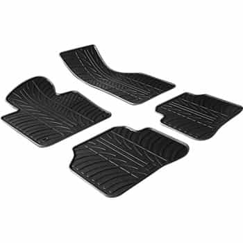 Alfombrillas de goma compatibles con Volkswagen Passat 3C 2005-2011 (diseño T, 4 piezas + clips de montaje)