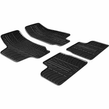 Alfombrillas de goma compatibles con Opel Astra G de 1998 a 2004 (diseño T, 4 piezas + clips de montaje)