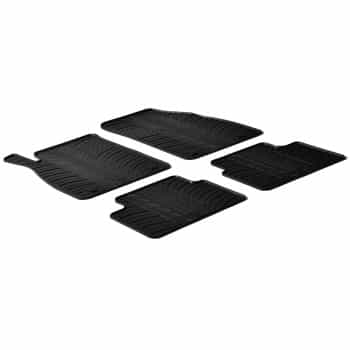 Alfombrillas de goma compatibles con Opel Insignia de 2008 a 2013 (diseño T, 4 piezas + clips de montaje)