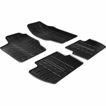 Alfombrillas de goma compatibles con Citroën C4 de 2005 a 2010 (T-Design, 4 piezas)