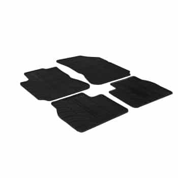 Alfombrillas de goma compatibles con Citroën C4 Cactus 2014- (T-Design 4 piezas + clips de montaje)