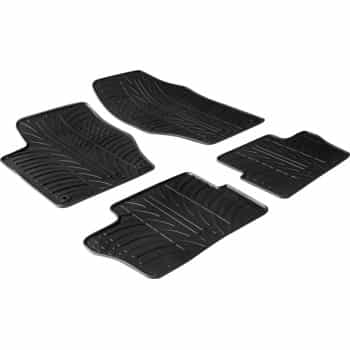 Alfombrillas de goma compatibles con Peugeot 307/308 SW 3+5 puertas (4 piezas)