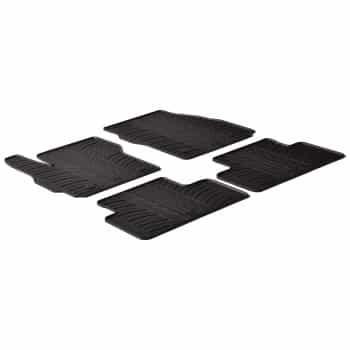 Alfombrillas de goma compatibles con Mazda 5 2010- (Diseño T, 4 piezas + clips de montaje)