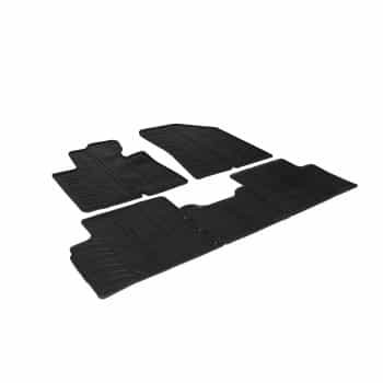 Alfombrillas de goma compatibles con Kia Carens 2013- (T-Design, 4 piezas)