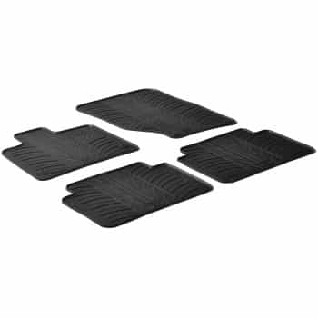 Alfombrillas de goma compatibles con Audi Q7 2006-2015 (diseño T, 4 piezas + clips de montaje)