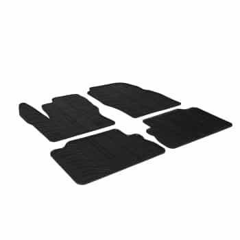 Alfombrillas de goma compatibles con Ford Kuga 2013-2016 (diseño T, 4 piezas + clips de montaje)