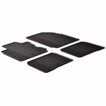 Alfombrillas de goma compatibles con Nissan Note 2006-2012 (diseño T, 4 piezas)