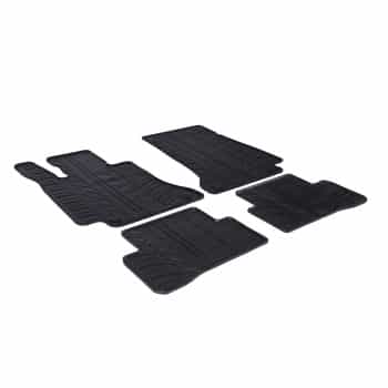 Alfombrillas de goma compatibles con Mercedes Clase C W205 2014- (Diseño T, 4 piezas + clips de montaje)