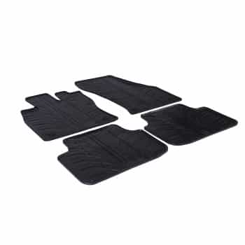 Alfombrillas de goma compatibles con Skoda Octavia III 2013- (T-Design, 4 piezas + clips de montaje)