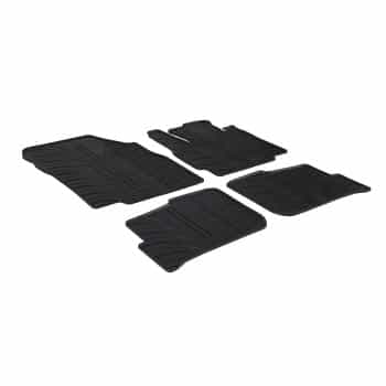 Alfombrillas de goma compatibles con Mitsubishi Space Star 2014- (T-Design, 4 piezas + clips de montaje)