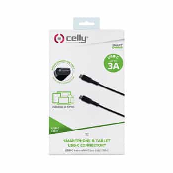 Cable USB-C Celly - USB-C negro