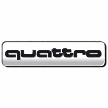 Emblema/Logotipo de aluminio - QUATTRO - 7x1,7 cm