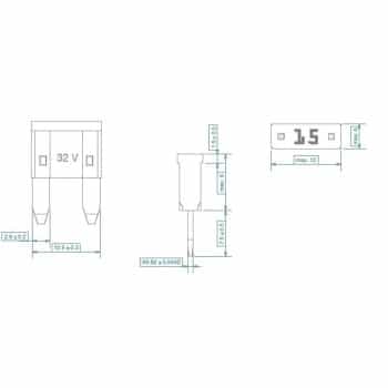 Mini fusible de cuchilla