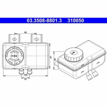 Depósito de compensación, líquido de frenos