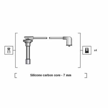 Juego de cables de bujía 941318111103 Magneti Marelli