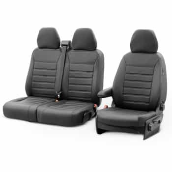 Juego de fundas de asiento de piel sintética New York Design 2+1 aptas para Volkswagen Crafter/MAN TGE 2017-