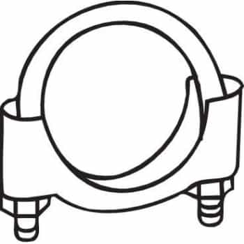 Abrazadera, sistema de escape