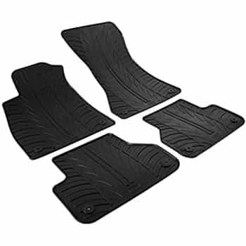 Alfombrillas de goma compatibles con Audi A5 Sportback 12/2016- (T-Design, 4 piezas + clips de montaje)