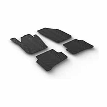 Alfombrillas de goma compatibles con Skoda Enyaq iV 2020- (T-Design 4 piezas + clips de montaje)