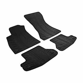 Alfombrillas de goma compatibles con Audi A5 Coupé 12/2016- (diseño T, 4 piezas + clips de montaje)