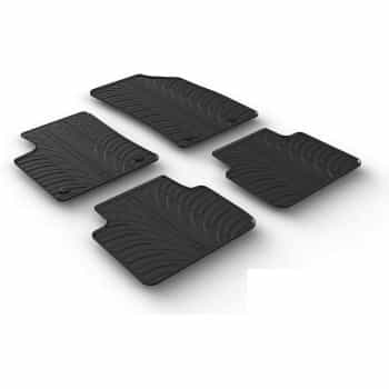 Alfombrillas de goma compatibles con Opel Crossland X 6/2017 (diseño T, 4 piezas)