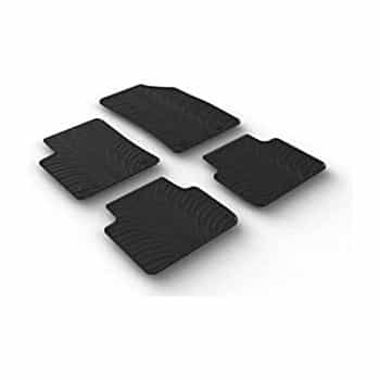 Alfombrillas de goma compatibles con Opel Crossland X 2021- (4 piezas + clips de montaje)